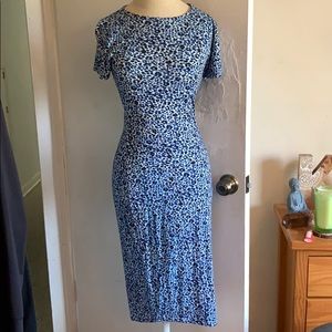 Soft Stretchy Fitted Sugarhill Leopard midi Dress